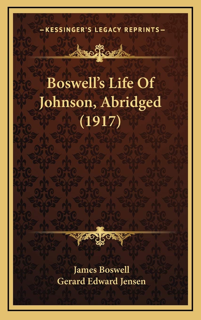 Boswell's Life Of Johnson, Abridged (1917)