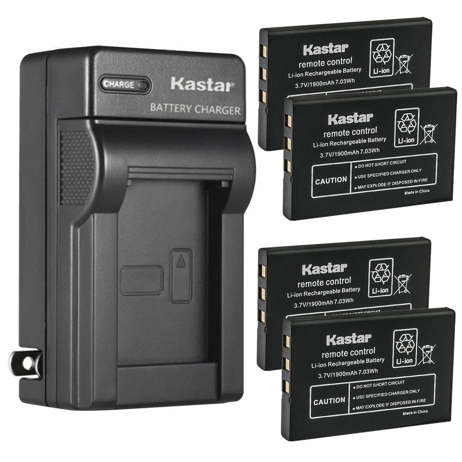 Kastar 4-Pack Battery and AC Wall Charger Replacement for Icom BP-244, Baofeng BP-244, Dynascan BP-244, Intek BP-244, IWATSU BP-244, Maas BP-244, SystemGear MLB-1000, Verizon BP-244, YAESU FNB-82LI