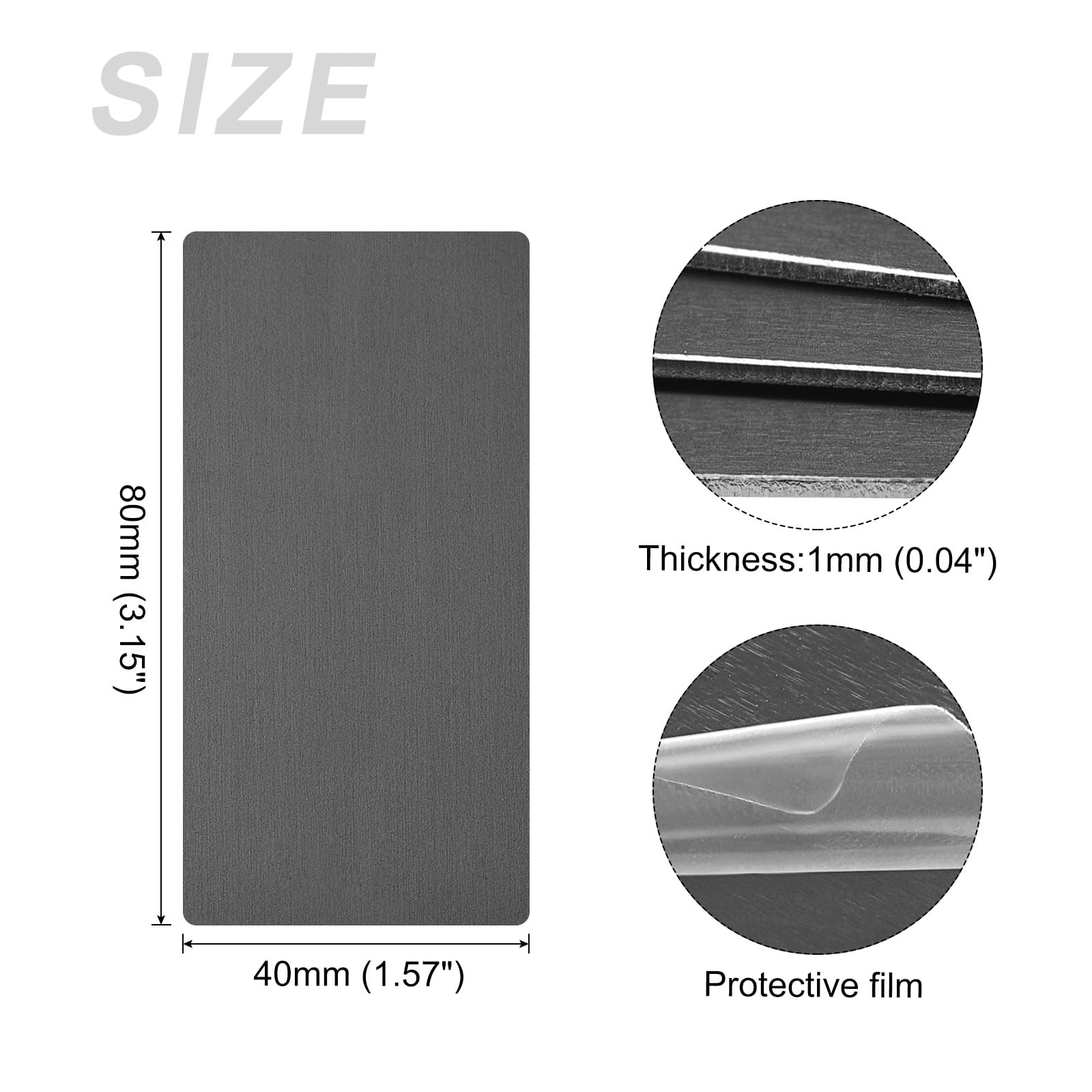 Targhette Metallo Vuote - 10 Pezzi Alluminio Anodizzato Nero 80x40 Mm Per Incisione Fai Da Te - Foto 13