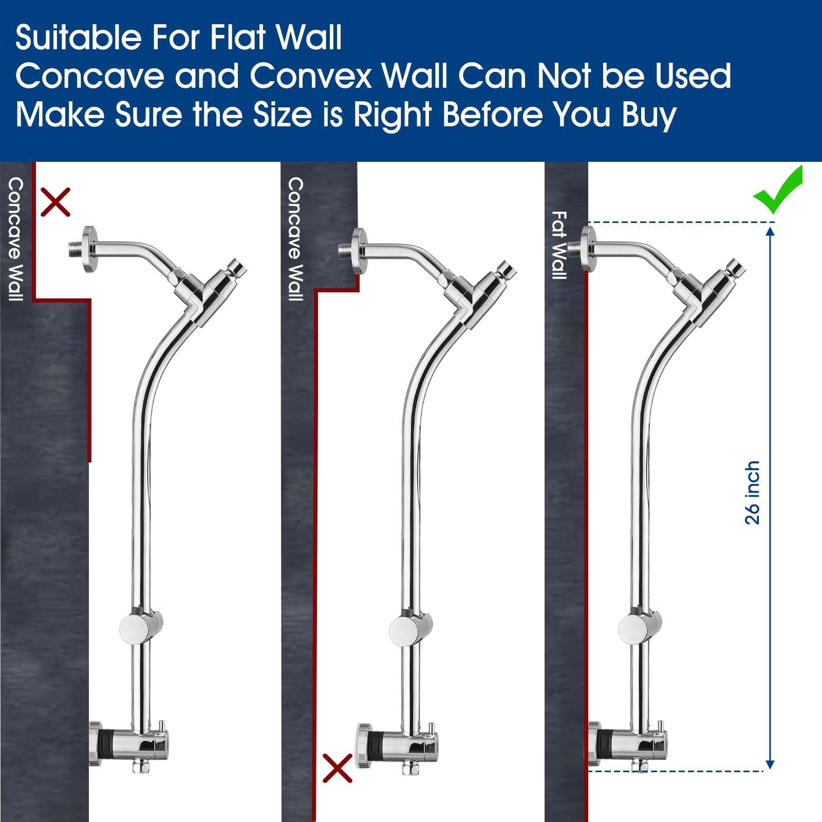 Soffione doccia ad alta pressione con doccetta, barra scorrevole regolabile in altezza da 66 cm, deviatore a 3 vie per un facile accesso, set combinato con doppio soffione doccia con tubo da