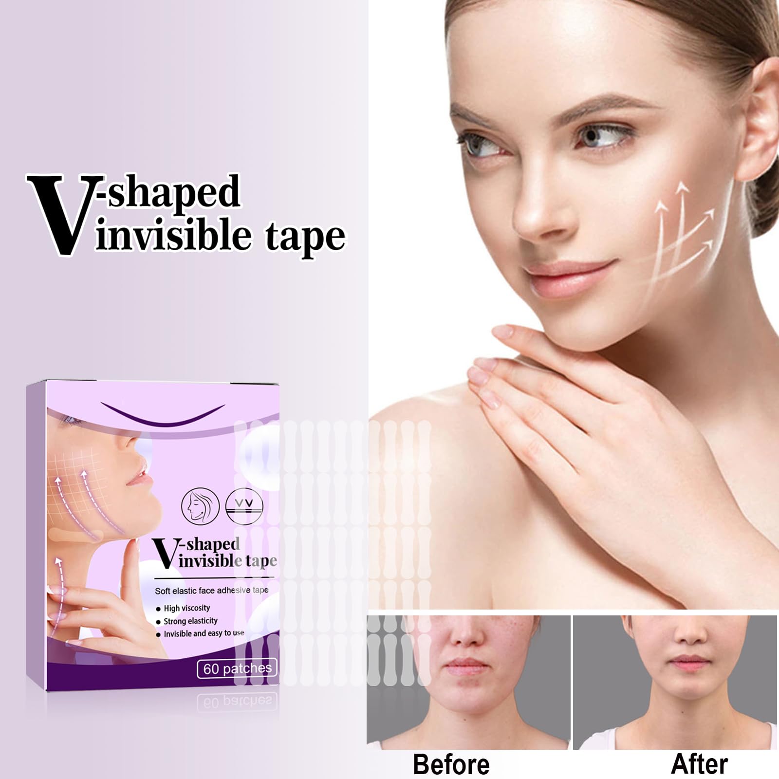 V-Line Lifting Band Facial Lift Patch, 1 g (Pack of 1) - Image 4