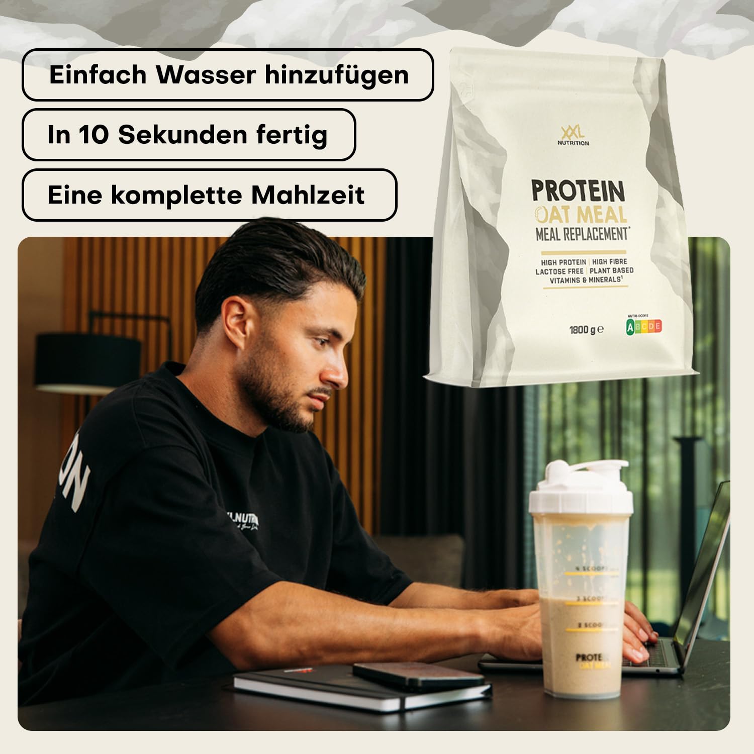 XXL Nutrition - Protein Oat Meal - Haferflocken mit Protein - Vanille - 1800 Gramm
