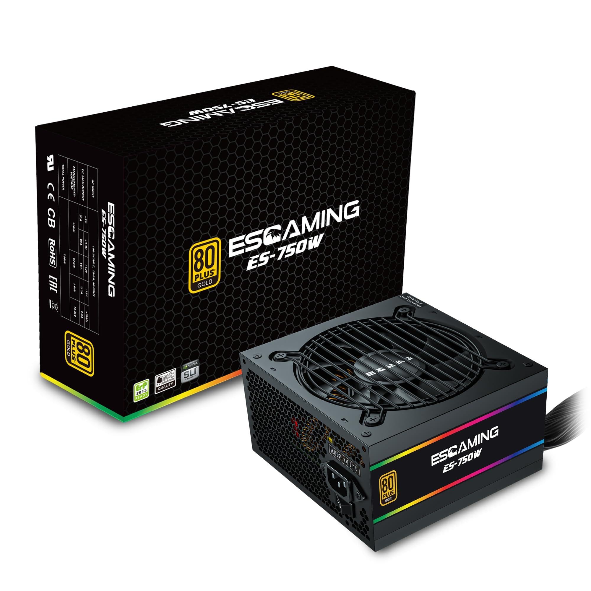 Amazon.com: 750W Power Supply, 80 Plus Gold Certified Non-Modular