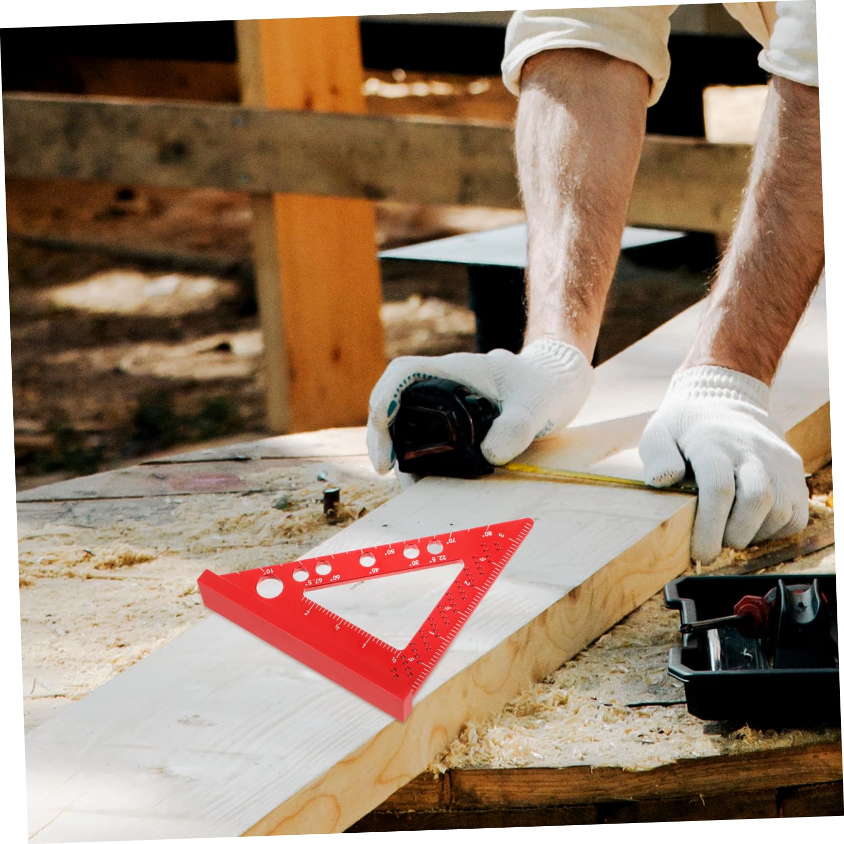 Housoutil 3 Pezzi Righello Quadrato Per Carpenteria Righello Di Misurazione Per La Lavorazione Del Legno Triangolare Da Disegno Di Misurazione In Strumento