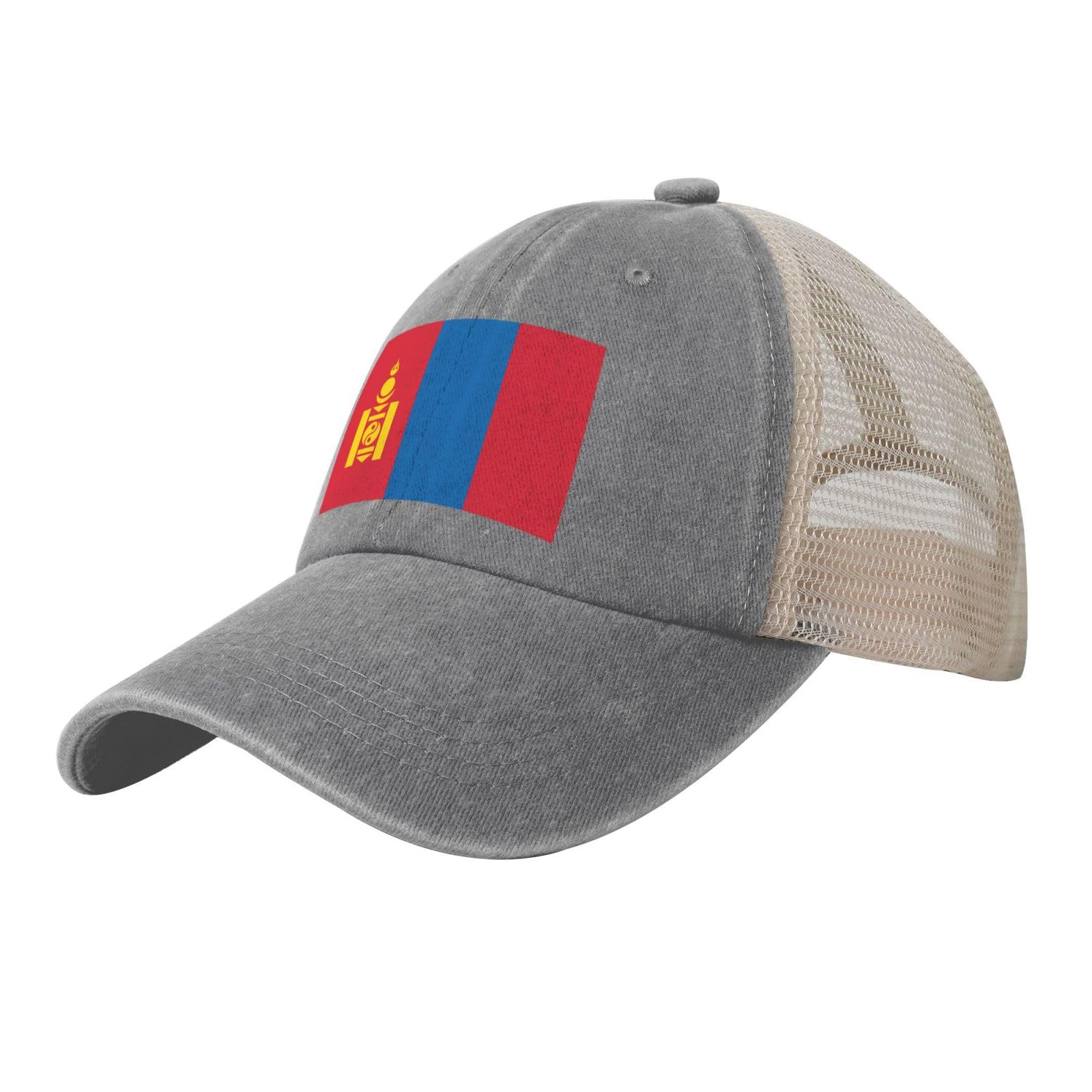 LPLSNWS Mongolian Flag Printed mesh Baseball Cap, Adjustable Fan hat for the 2026 World Cup Unisex