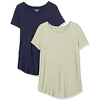 Amazon Essentials Tunica con Scollo Rotondo a Maniche Corte Donna