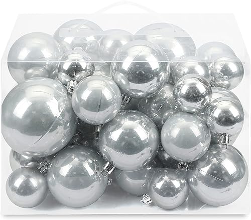 AMS - Adornos chapados, bolas de Navidad, para decoración de fiestas de vacaciones, colección de árbol para boda, Acción de Gracias, fiesta (40