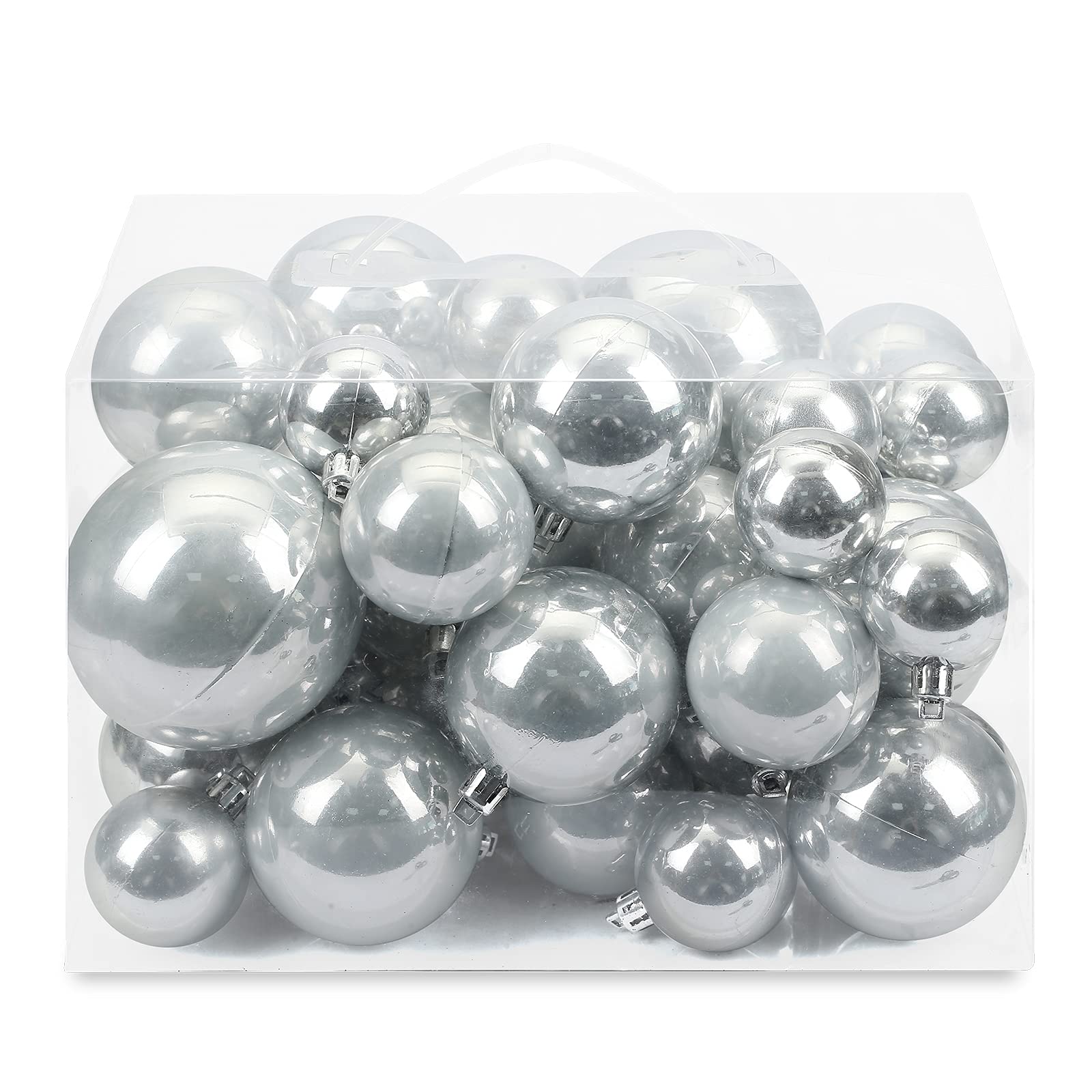 Boules de Noël décoration de fête AMS perle blanc pour suspension sapin de Noël de luxe