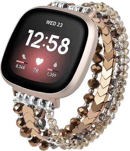 MOFREE Bracelet Compatible with Fitbit Versa 3Versa 4 BandsFitbit SenseSense 2 Bands for Women