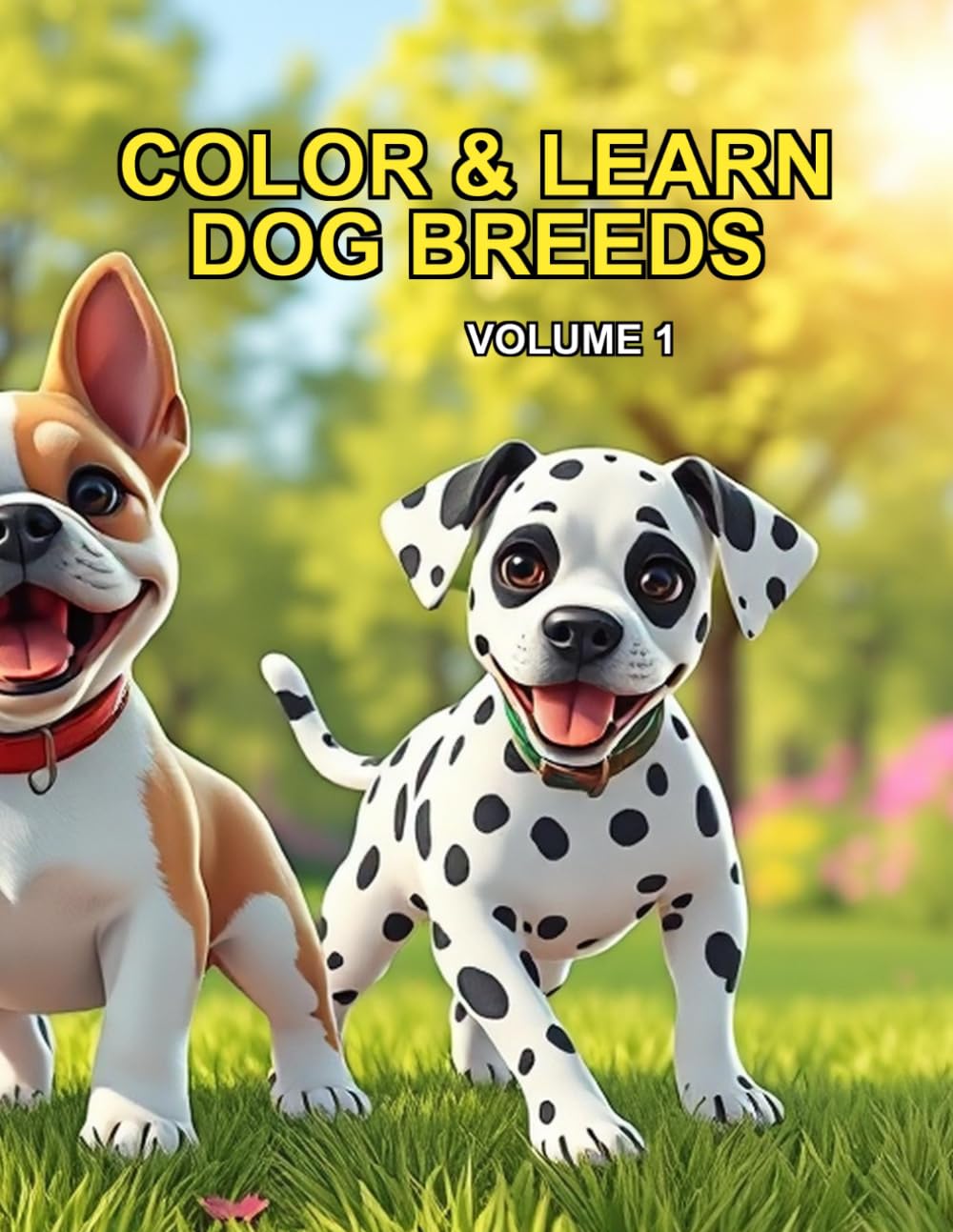 Color & Learn Dog Breeds for Kids Vol. 1: 30 Fun Coloring Pages with Breed Names | Bold and Easy Designs for Toddlers and Preschoolers Ages 2-6