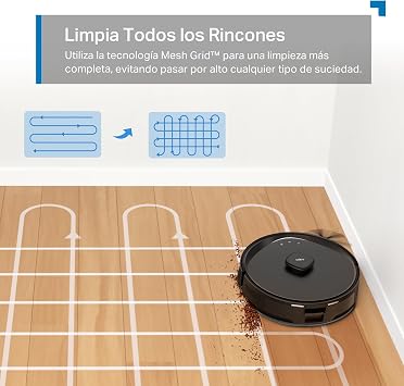Tapo RV30 MAX Plus Robot Aspiradora, Potencia de succión Ultra de 5300 Pa con fregado, Base de Autovaciado automático de 3 l, navegación LiDAR+IMU Avanzada, Control por Voz y aplicación,Negro4