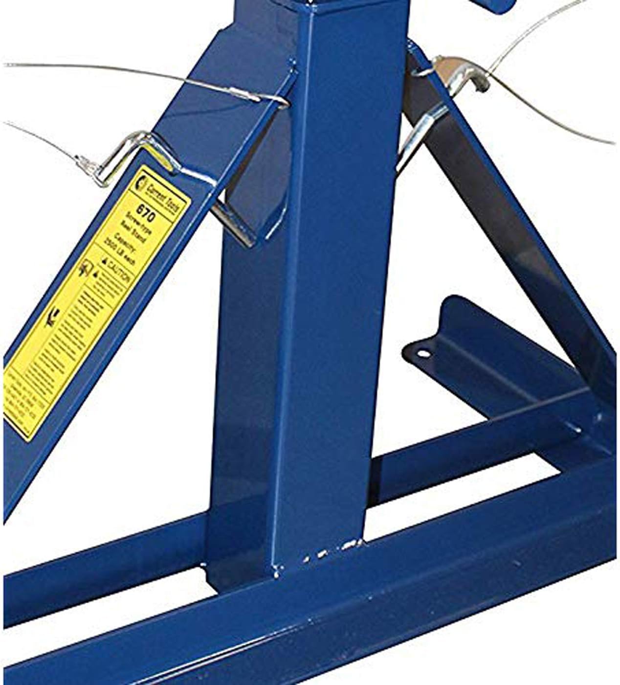 660 Reel Stand - 2500 LB Capacity Small Screw Type Reel Stand with All Steel Construction & Self-Lubricating Bearings, 13"-27"