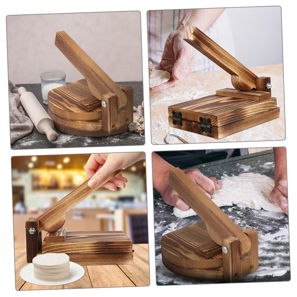 Stampo in Legno per Sfoglia Ravioli Rotondo 2 Pezzi
