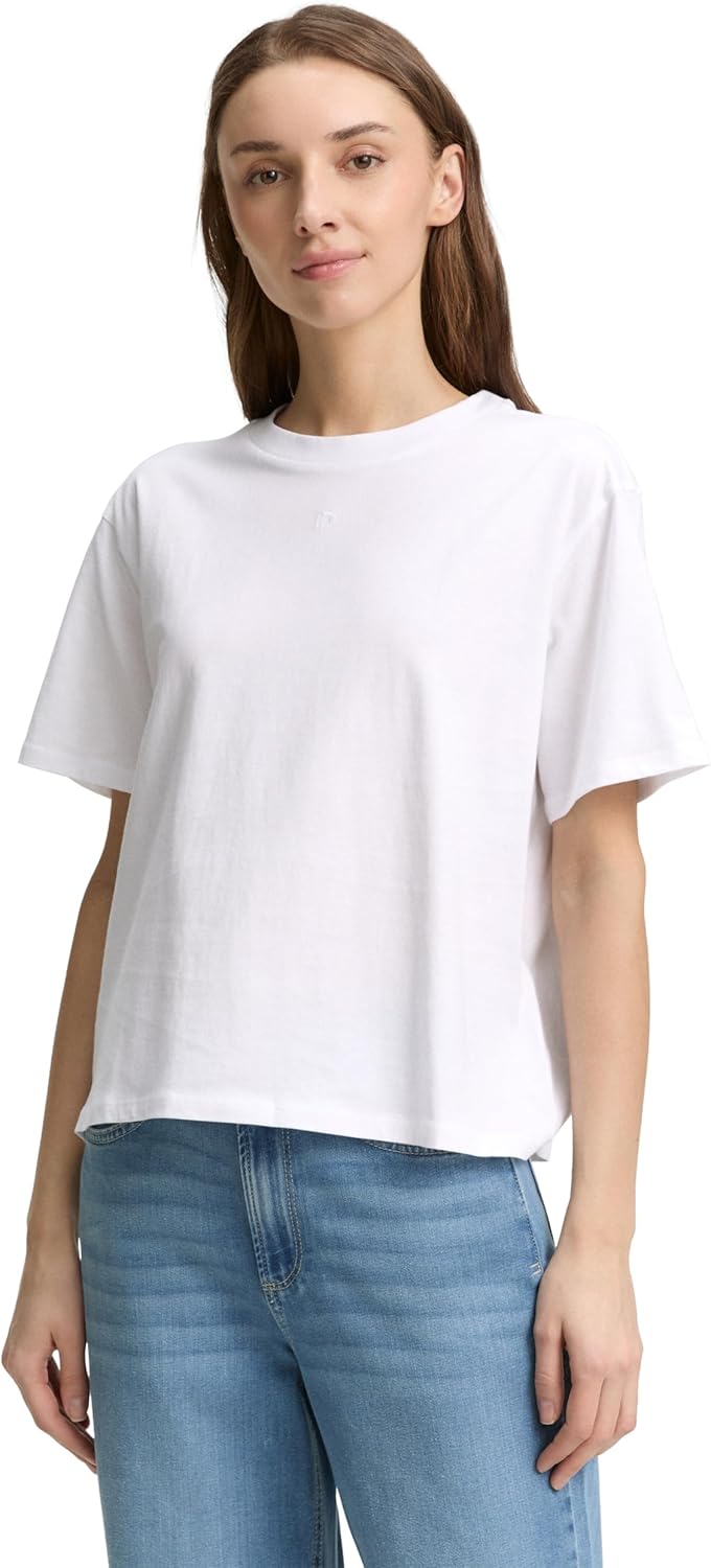 TOM TAILOR Denim T-shirt voor dames, 13745 - Scarlet Red, XXL