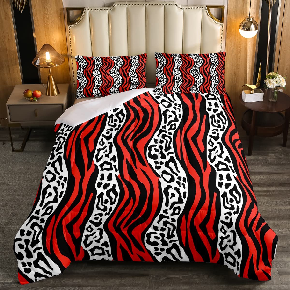 Colcha Acolchada De Leopardo - Diseño Salvaje, Tamaño Individual, Suave Y Fácil De Lavar, Ideal Para Niños Y Decoración