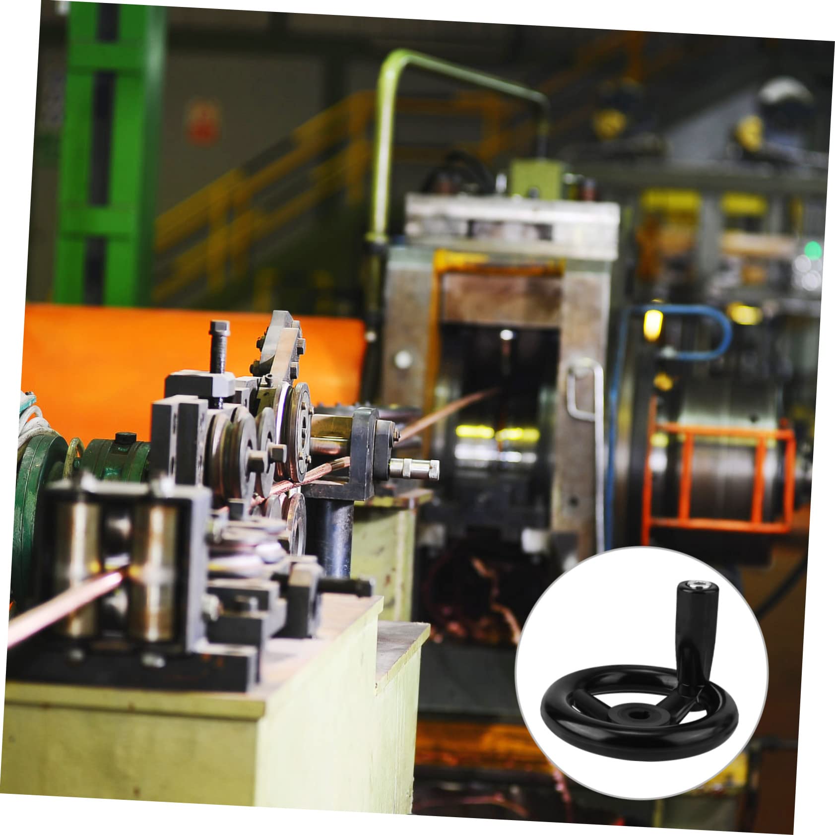 CANIGHT Threaded Hand Wheel for Milling Machine Round Plastic Hand Wheel with High Heat Wear Resistance