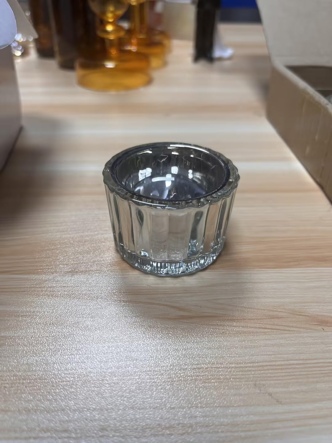 12x Teelichthalter Glas - Gerippte Windlichter Für Deko Bei Hochzeit & Feiern