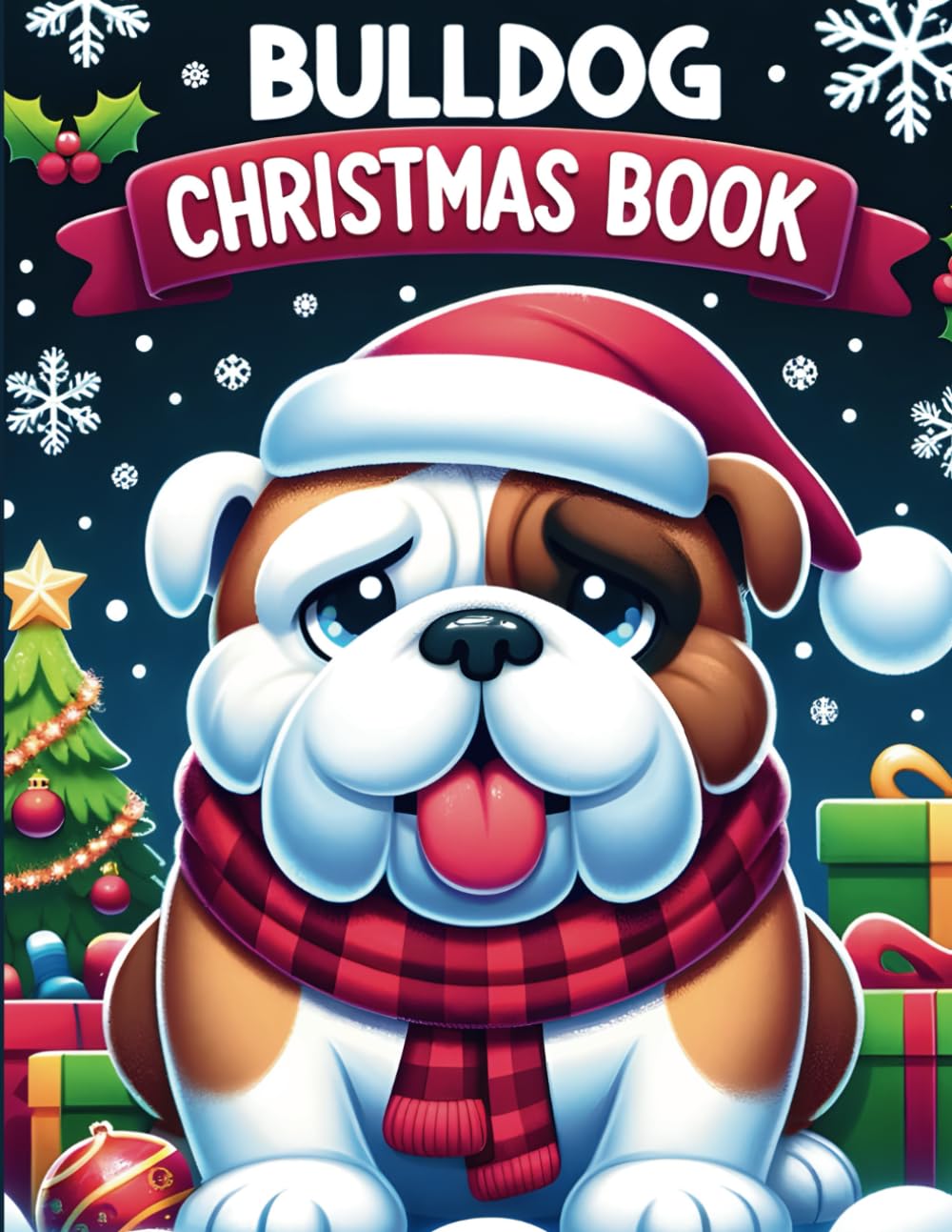 Bulldog Christmas Coloring Book: Fun Seasonal Coloring Pages for dog loving kids