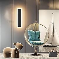 Vista 31 de Aipsun Paquete de 2 luces de pared exteriores, lámparas de luz exterior LED negras para montaje en pared, apliques de pared modernos para porche