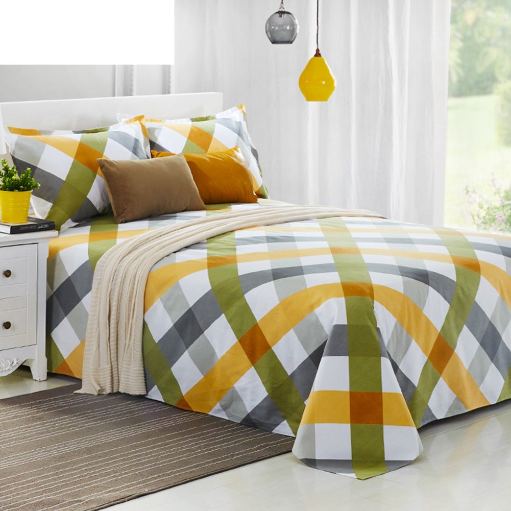 Draps en coton One Piece 230x230cm anti-glissement pour lit double aux dimensions parfaites