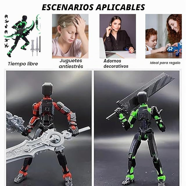 Foto 7 de 7 de JSTHHTT 2Pcs T13 Figura de Acción(Ensamblaje Completado), Dummy 13, Figuras Articuladas