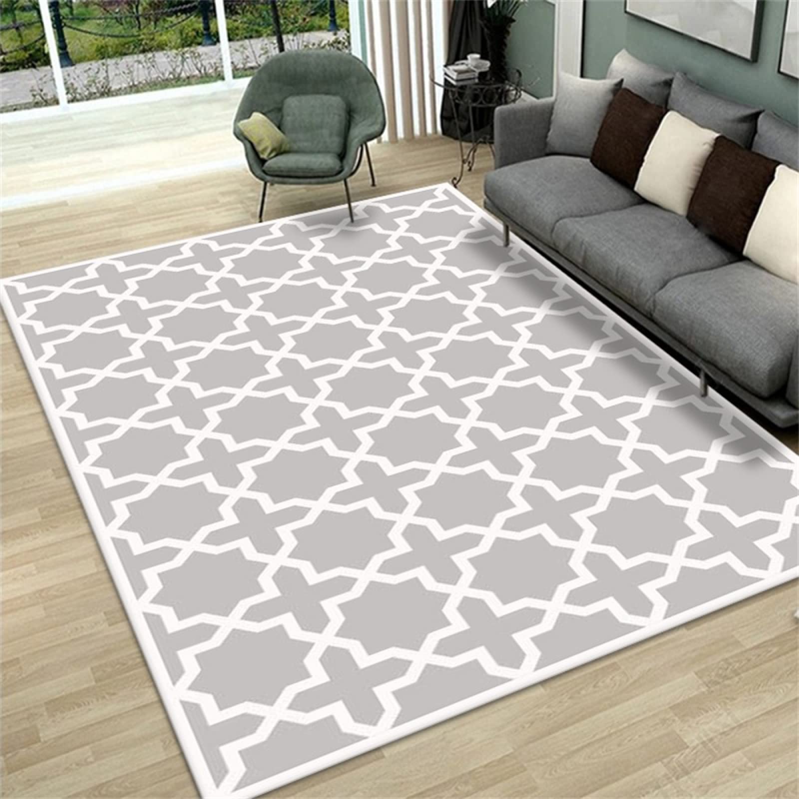 Tapis chambre ado garçon blanc 50x80cm pour rénover un sol de salon