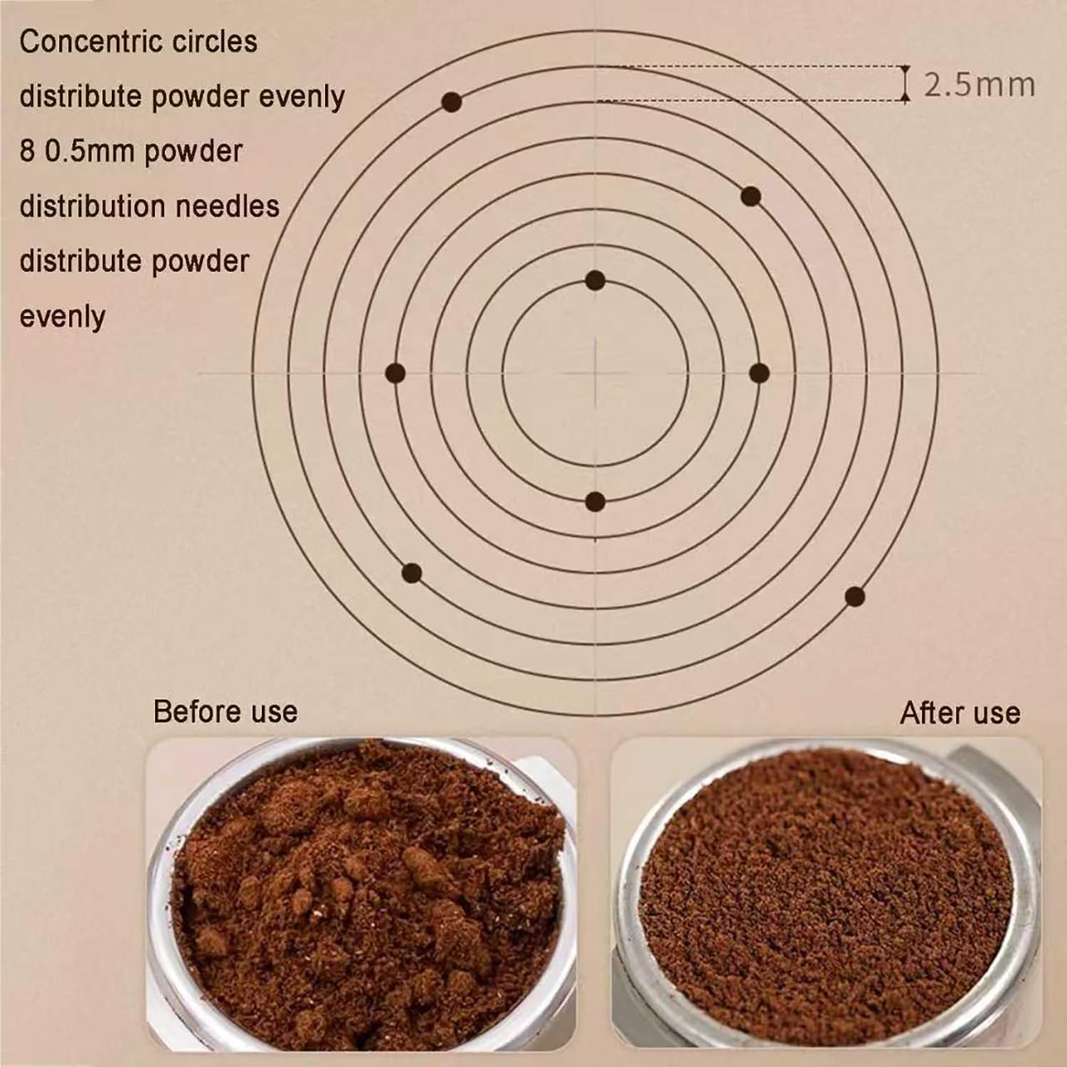 Juego de prensador y distribuidor de espresso de 58 mm, nivelador de café con resorte, accesorios 2 en 1 para cafetera, perfecto para preparación de espresso