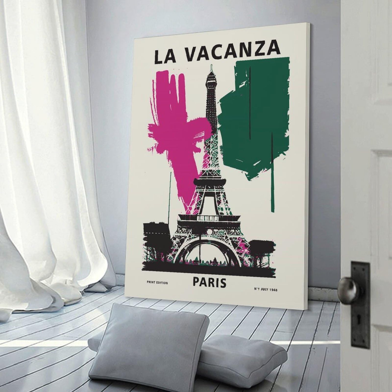 Paris Eiffel Tower Canvas Wall Art, 20x30inch(50x75cm), for Entrance Walls, Hall Decor Or Foyers, Wall Decor to Refresh Empty Corners