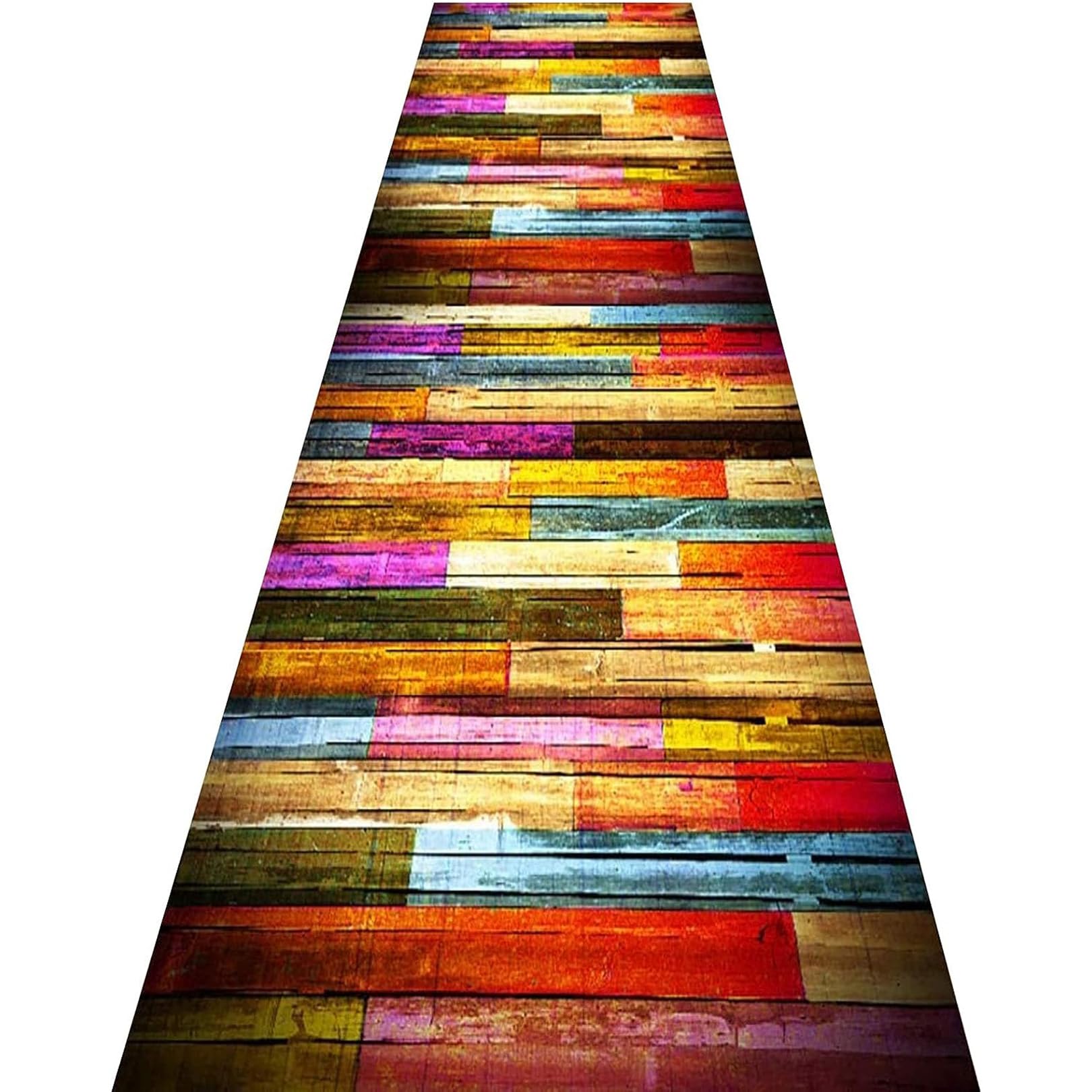 Tapis long couloir pour une cuisine ou une entrée chaleureuse en marron