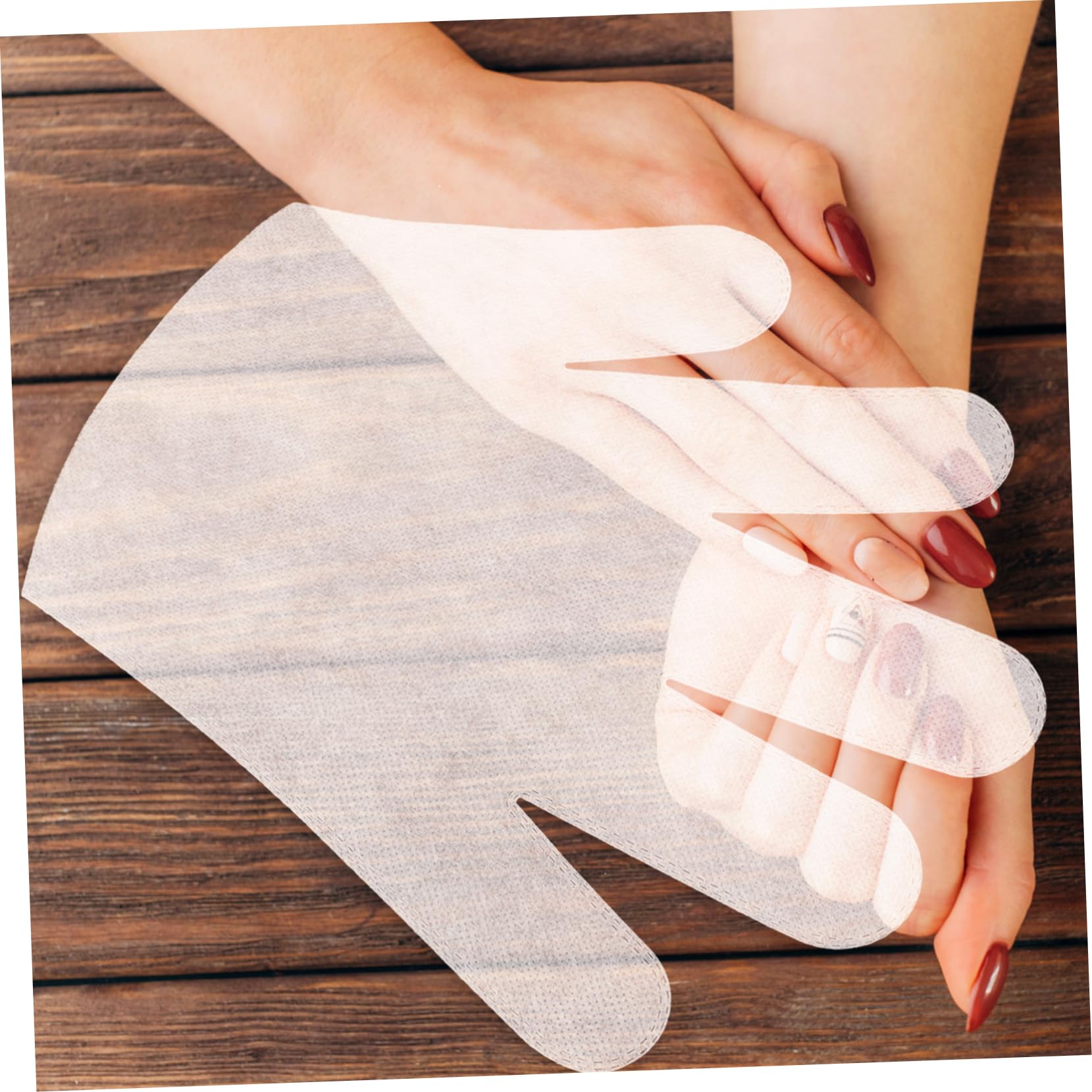 Didiseaon Dry Hand Gloves 50 Pack Non-Woven Moisturizing Hand Covers Women's Elastic Gloves for Cracked Skin Overnight Use