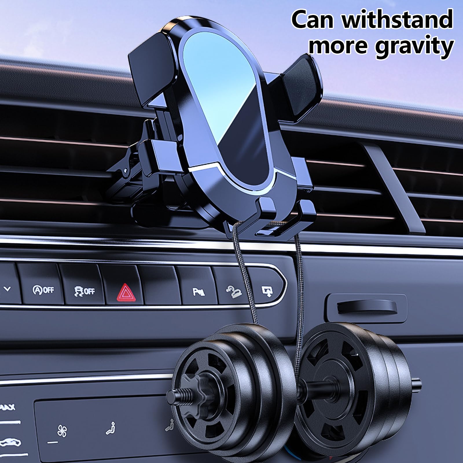 JOEAIS Supporto per Telefono Da Auto, Girevole a 360°, Set Di 3 (supporto+ ventosa+clip), per Cruscotto, Parabrezza, Bocchetta Di Ventilazione, Compatibile Con Tutti Gli Smartphone Da 4,7-6,7