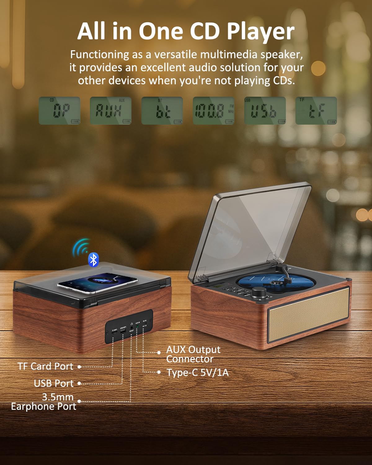 プレーヤー kenken Amazon.com: G Keni Retro CD Player with Bluetooth in/Out, Portable
