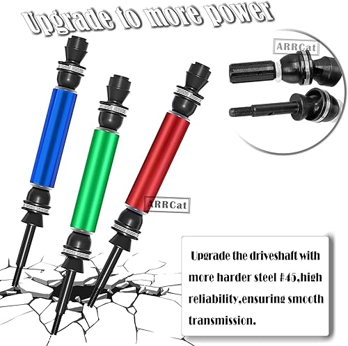 Miniatura 3 de 2 piezas de mejoras de eje de transmisión trasero CVD para 110 Slash 2WD 4x4 VXL Platinum Ultimate, Rustler VXL 4X4 2WD Stampede VXL 4X4 2WD Hoss