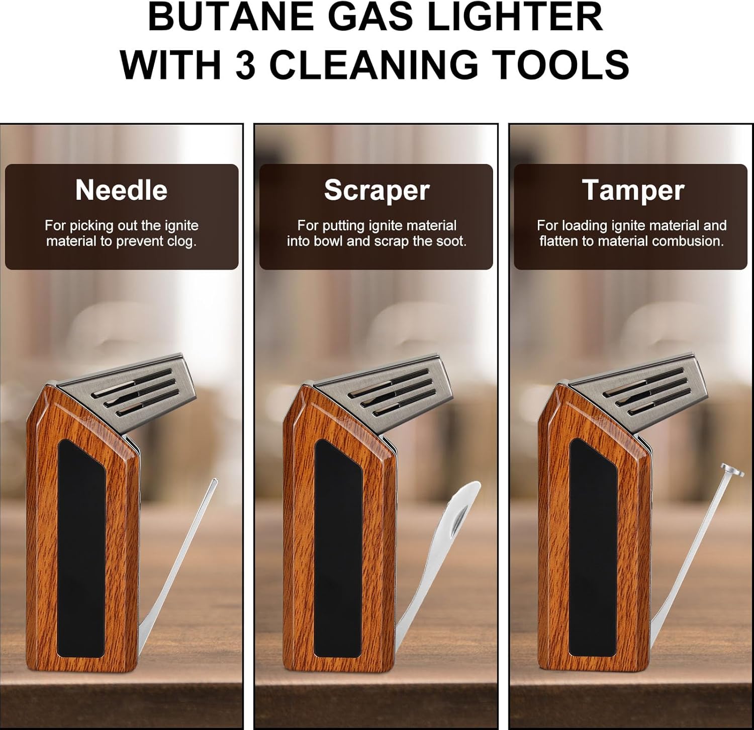 Soft Flame Lighters Mahogany+Silver Combo