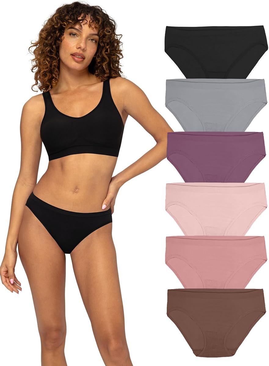 Women's No Show Seamless Underwear, Amazing Stretch & No Panty Lines, Smooth Under Clothes