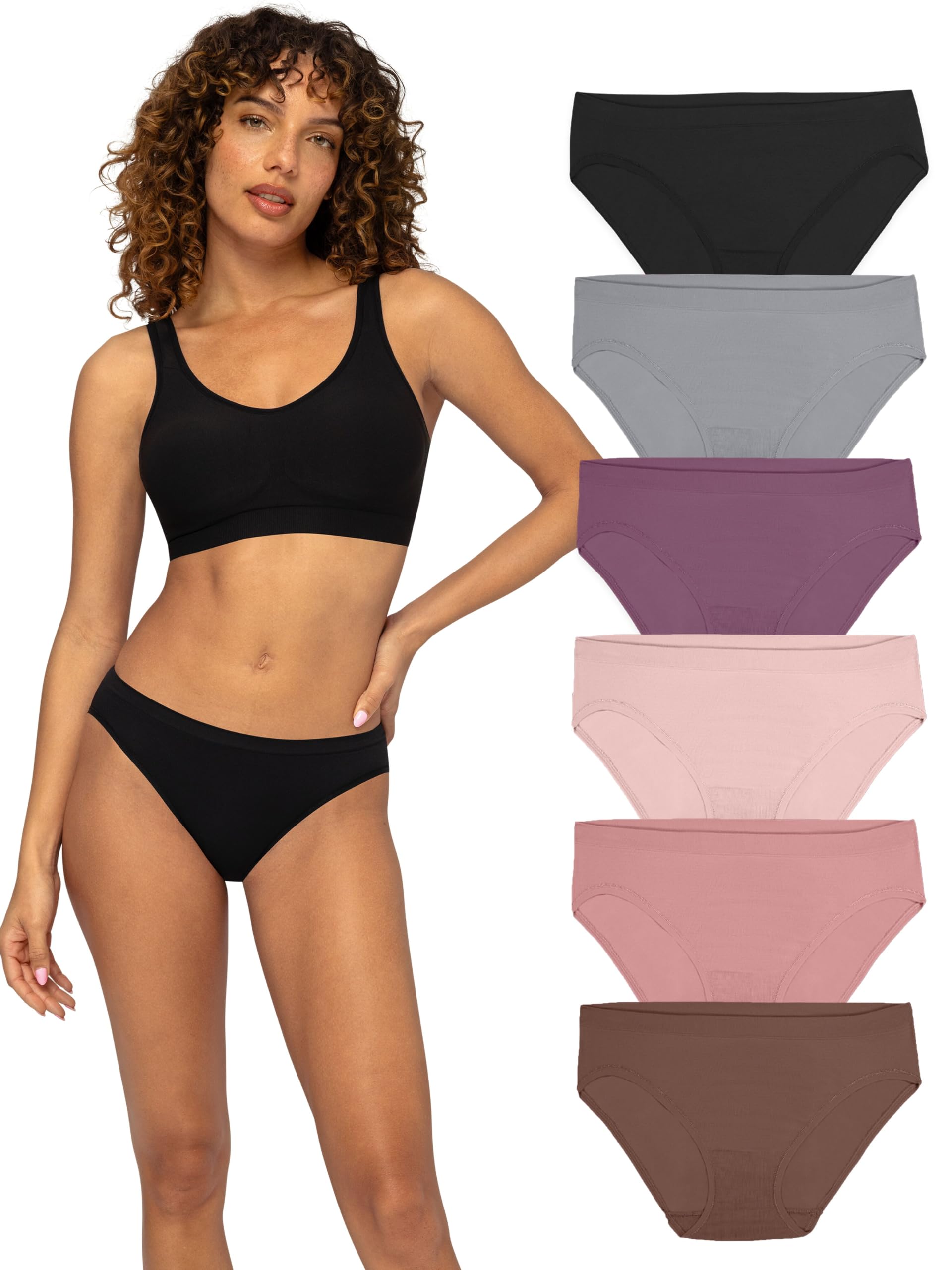 Fruit of the Loom womens6053211Seamless Underwear Multipack (Assorted) Briefs - Multi - S