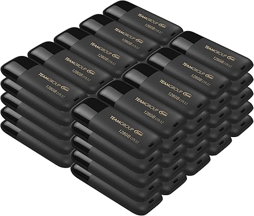 EAMGROUP C175 128 GB 50 unidades USB 3.2 Gen 1 (USB 3.13.0), memoria externa de almacenamiento de datos compatible con computadoraportátil (negro