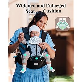 Baby Carrier, MOMTORY Safety-Certified 6-in-1 Baby Carrier Newborn to Toddler, Adjustable Detachable Infant Baby Hip Seat Carrier for 7-50lbs, All Seasons, Perfect for Shopping Travelling