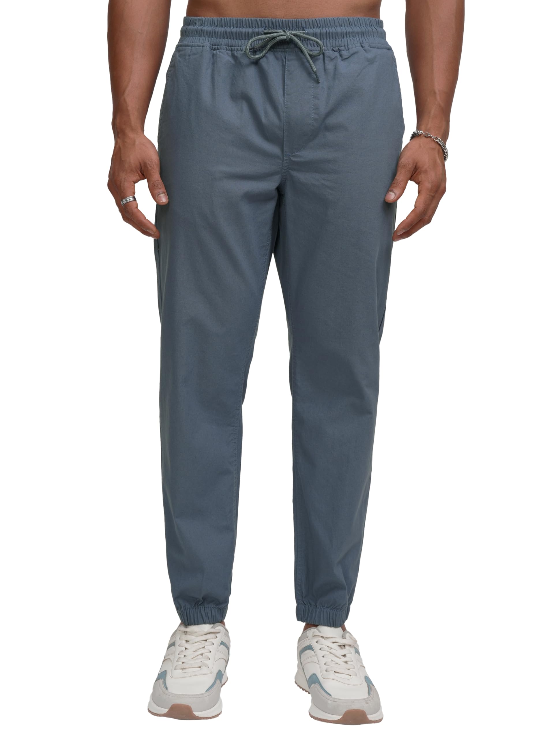 Highlander Men's Cargo Jogger Trousers |Slim fit |Utility Pockets | Trouser for Men | Men Trousers | in neutral