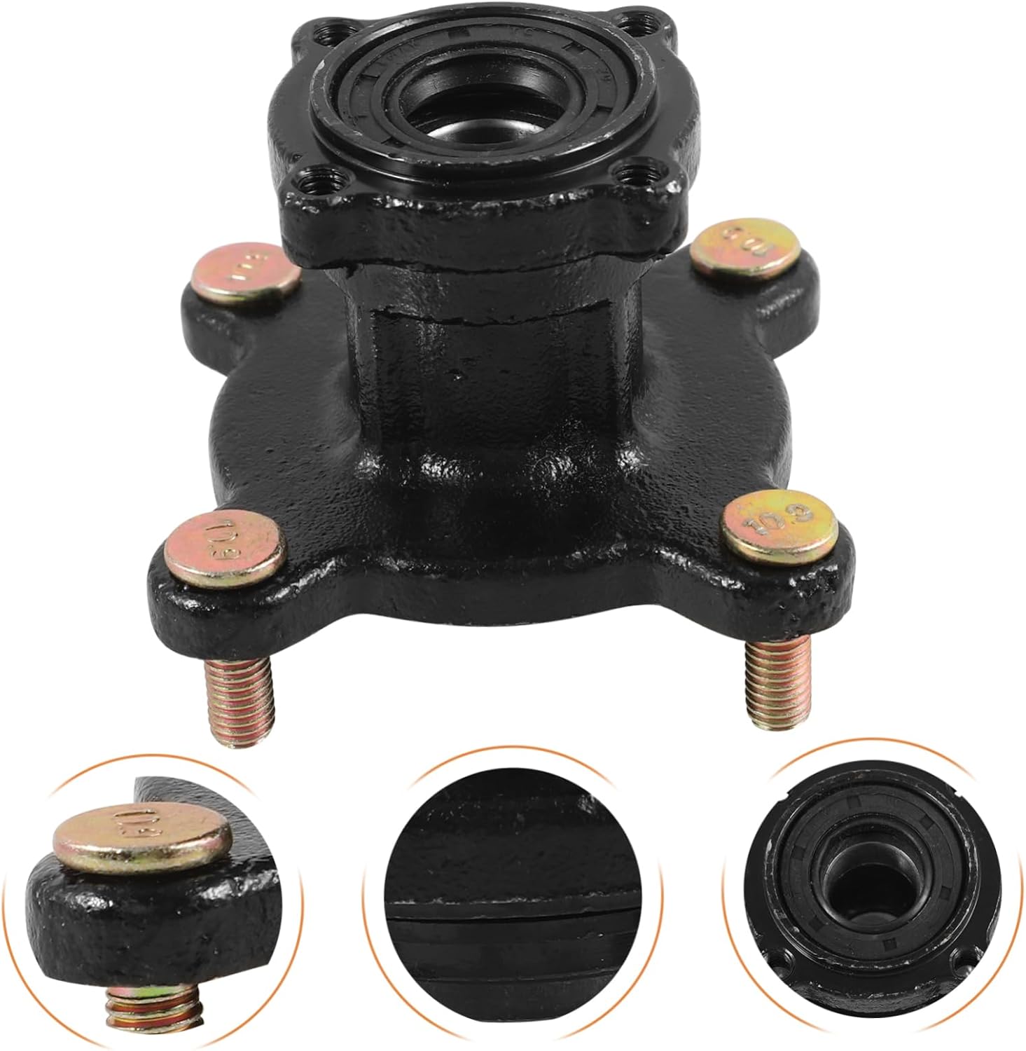 Accessory Atv Wheel Rim Hub 88mm Bore 4 Holes 15mm Black High-strength Easy to Install Atv Compatible