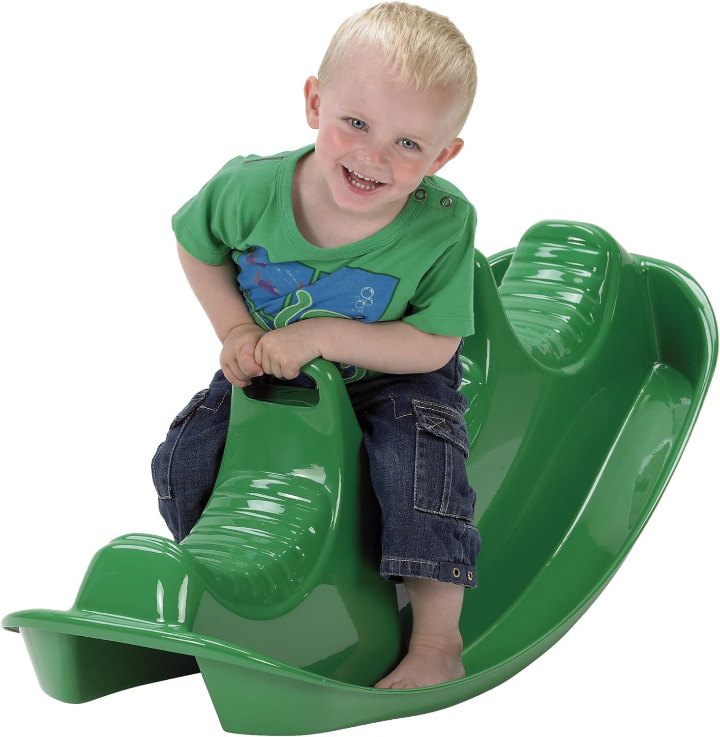 Dantoy 3 Persons Rocker and Seesaw, Durable Plastic, Made in Denmark – Green