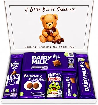 Belladona Gifts Dairy Milk Chocolate Gift Box   Teddy Bear Birthday Chocolate Hamper for Men & Women   Letterbox Sweets Treat Box   Thank You Gift & Dairy Milk Chocolate Selection