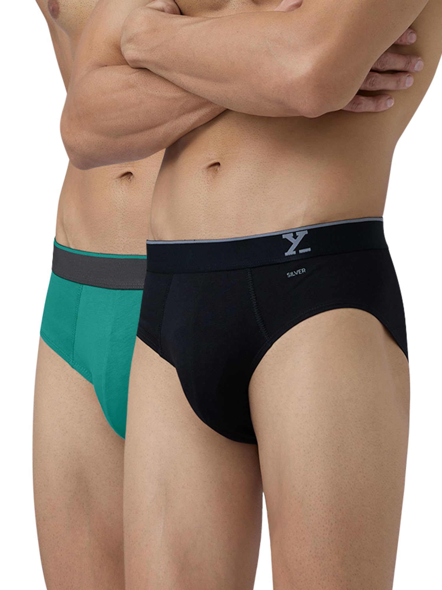 Sponsored Ad - Men's Traq Super Combed Cotton Regular Fit Solid Antibacterial Briefs with No Marks Waistband (Pack of 2)