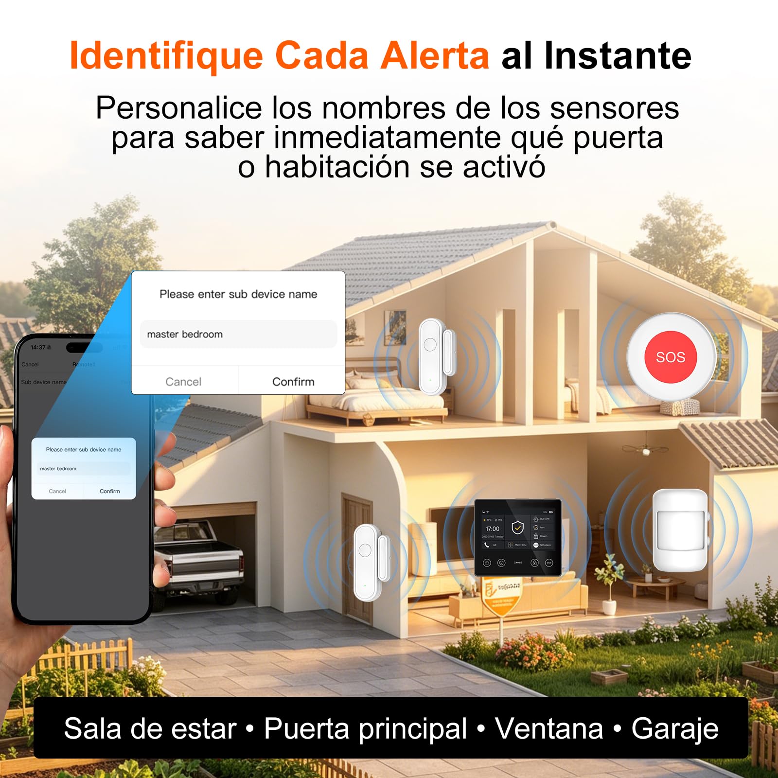 XUK Alarmas para Casa 4G + WiFi, Kit Alarma Casa Sin Cuotas ni Suscripción | Pantalla táctil de 4,3", detectores de apertura y movimiento incluidos, app Tuya Smart, compatible con Alexa y Google