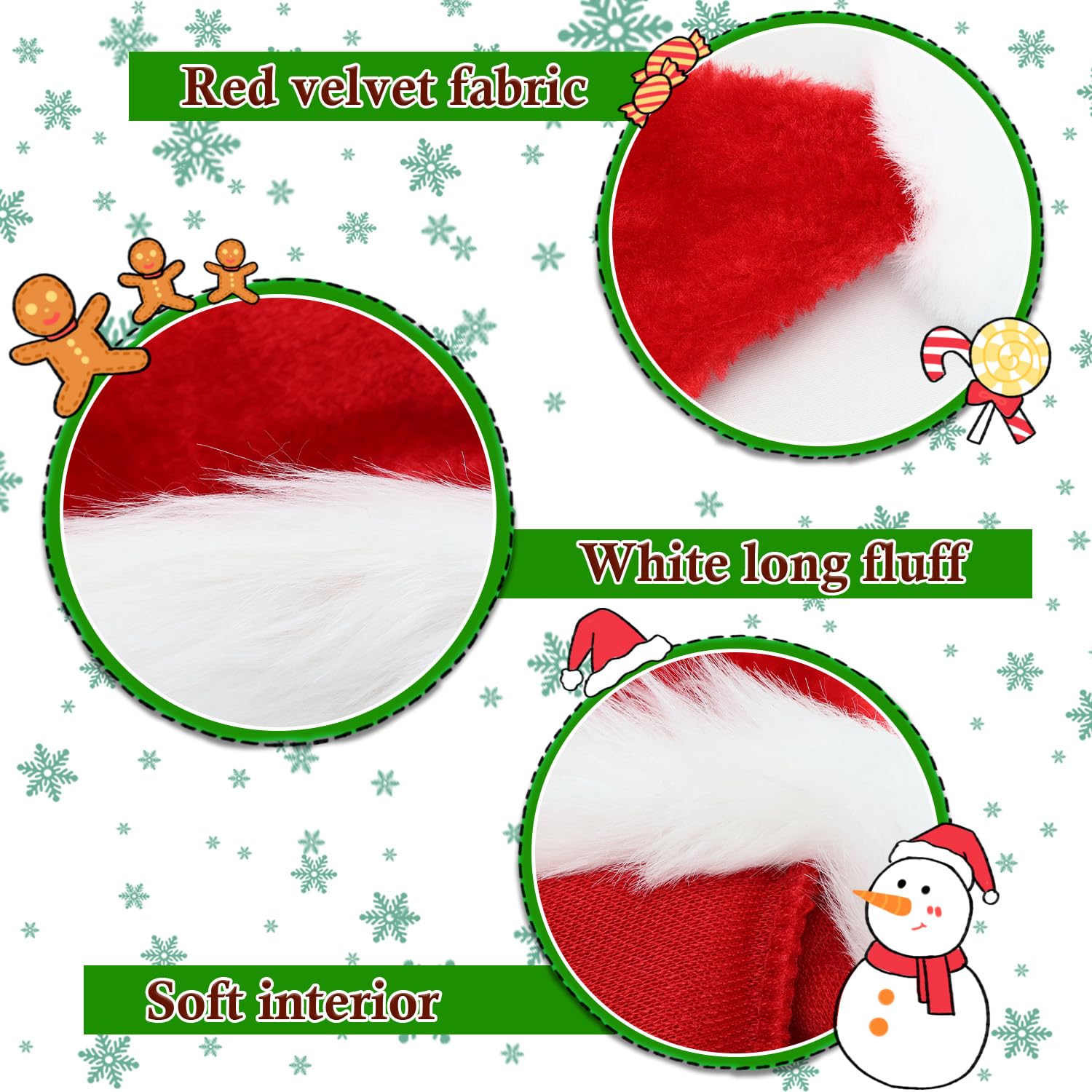 Alederways Santa Hat Christmas Hat - Image 2