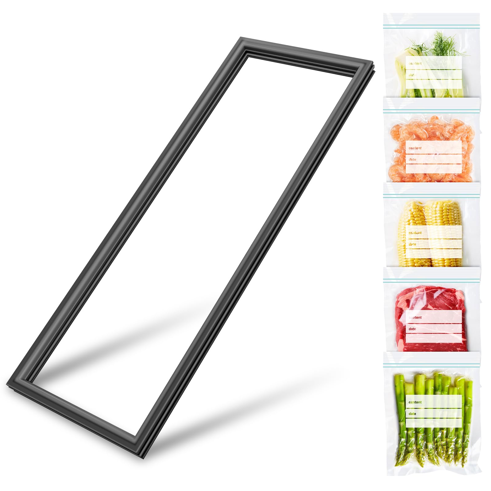 UPGRADED 241786009 241786013 Refrigerator Door Gasket Replacement Compatible with Frigidaire, Kenmore, Crosley Refrigerators Parts, Replaces 241786005 Side-By-Side Refrigerator Fresh Food Door Seal