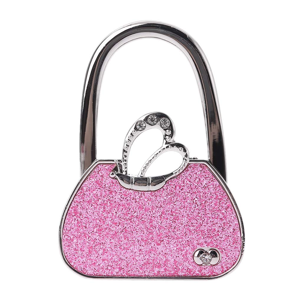 Tsophreniq for Butterfly for Rhinestone Foldable Purse Handbag Hanger Table Hook Holder WOM Handbag Hooks for Closet Rod