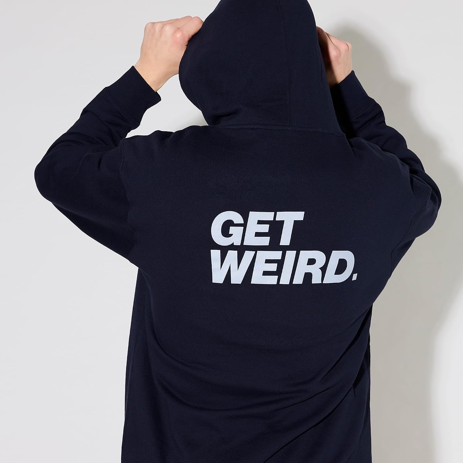 Unisex Adult Block Crop Hoodie-navy image 6