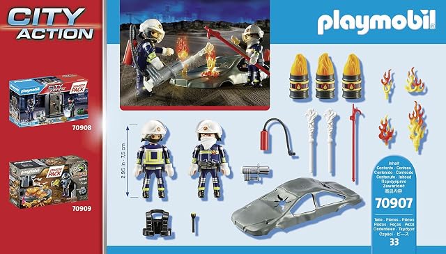 Foto 4 de 5 de PLAYMOBIL 70907 City Action Starter Pack Simulacro de Incendio, Multicolor