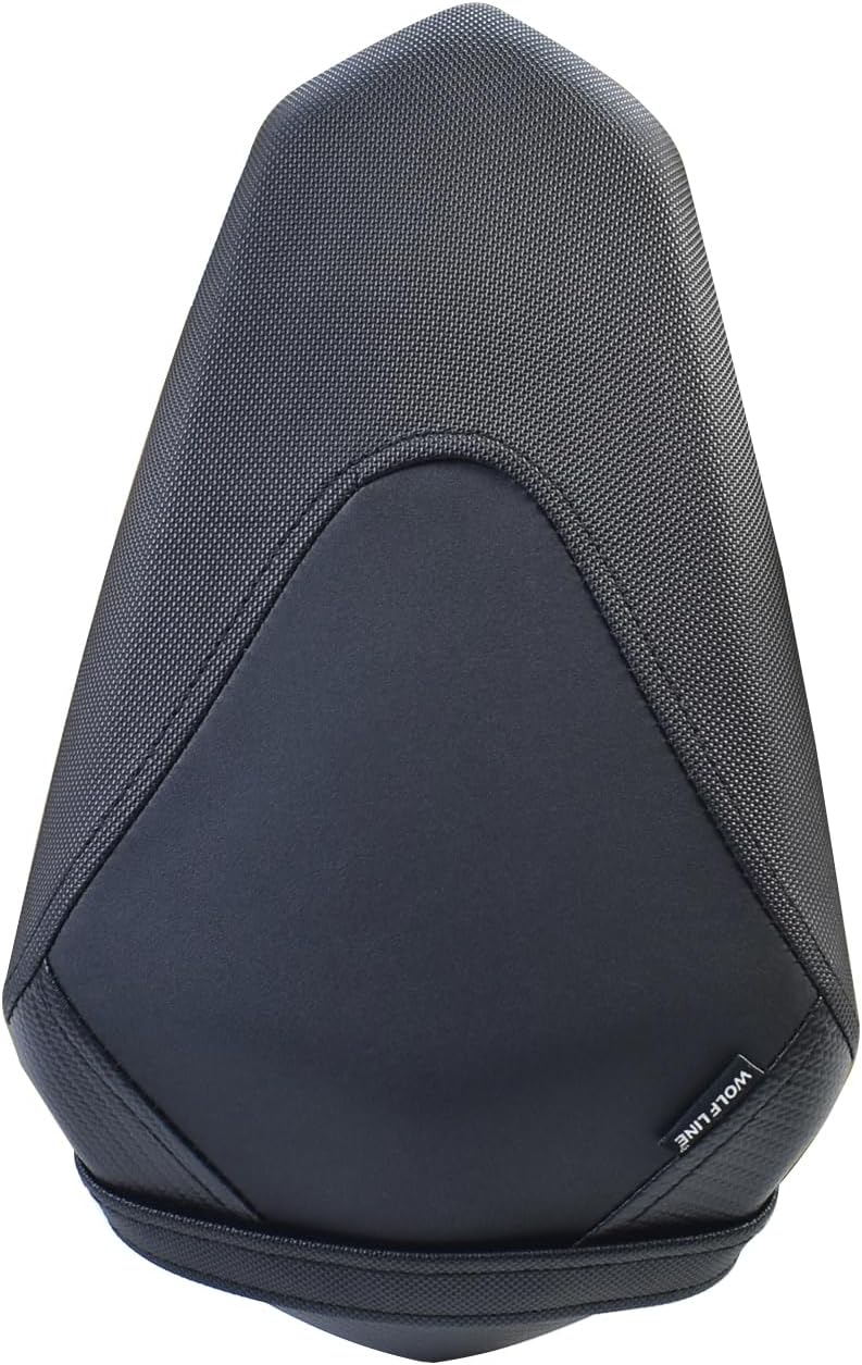 ShinKanSen Motorcycle Soft PU Leather Rear Pillion Seat Pad Set Seat Rear Passenger Seat Covers Replacement Compatible with Ka&wa&sa&ki Ninja 400 Z400 Z-400 Accessories 2018-2024 (Rear Seat-Black)